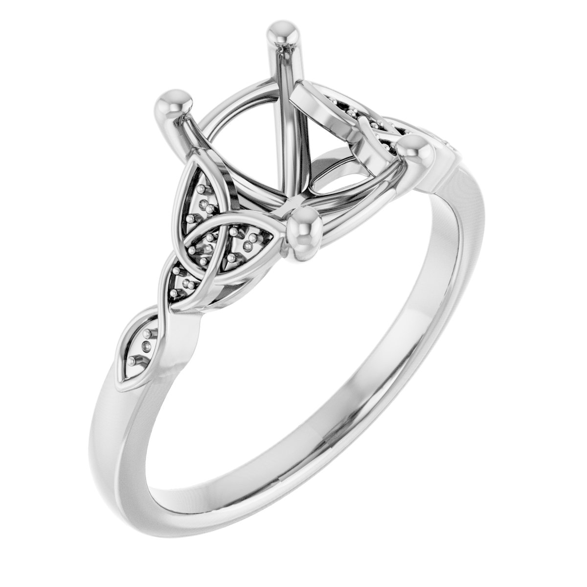 Accented Celtic-Inspired Engagement Ring or Band