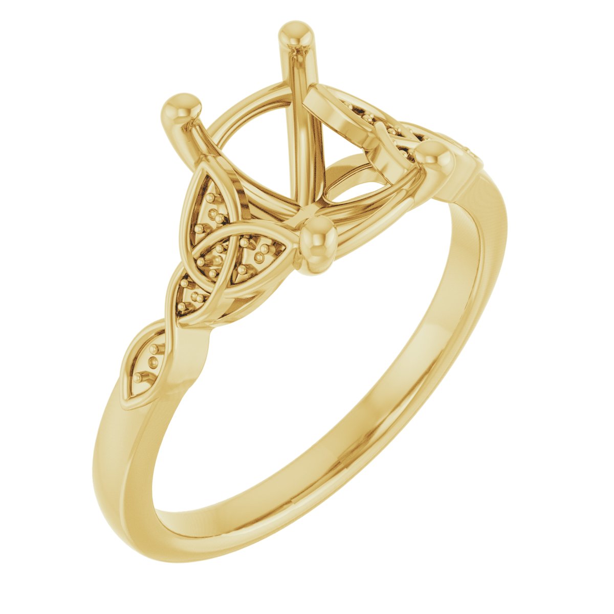 Accented Celtic-Inspired Engagement Ring or Band