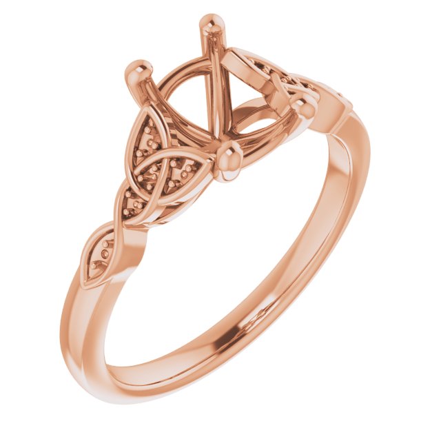 Accented Celtic-Inspired Engagement Ring or Band