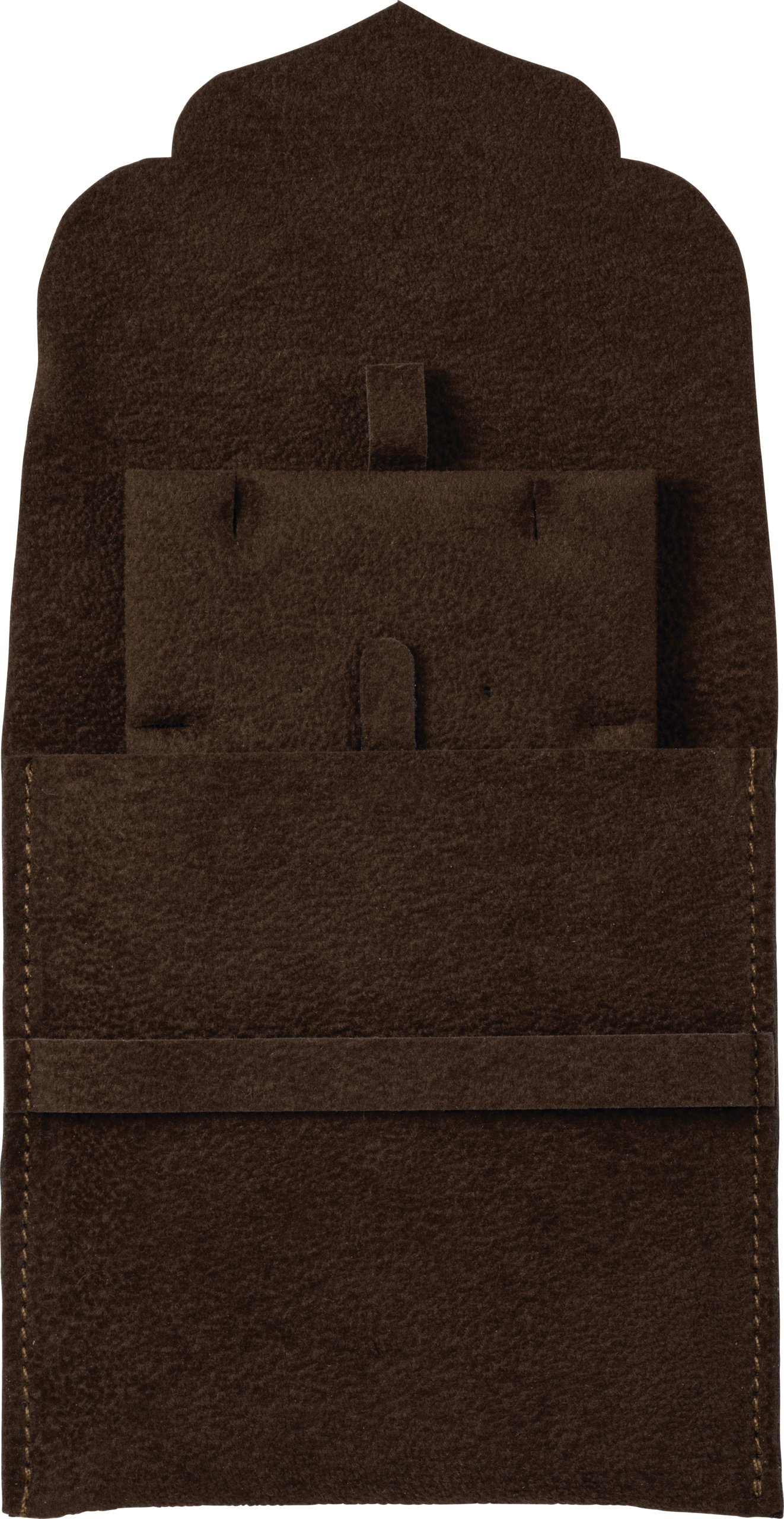 Suede Foldover Pouch with Insert