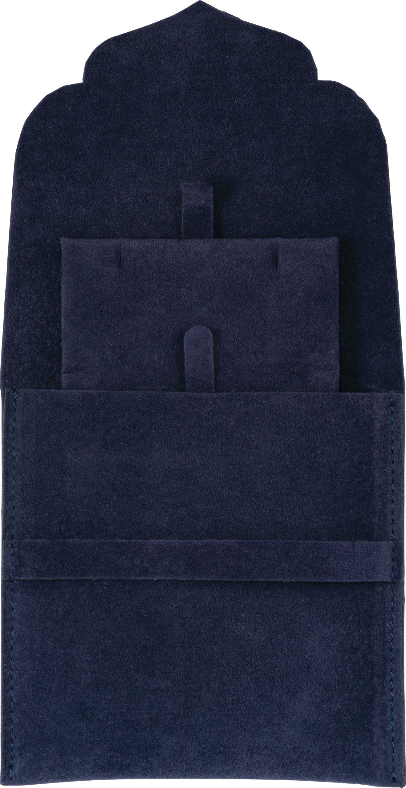 Suede Foldover Pouch with Insert