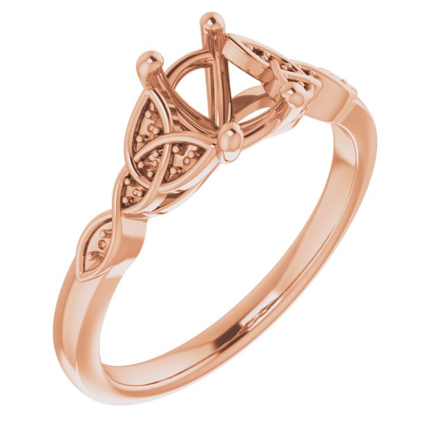 Accented Celtic-Inspired Engagement Ring or Band