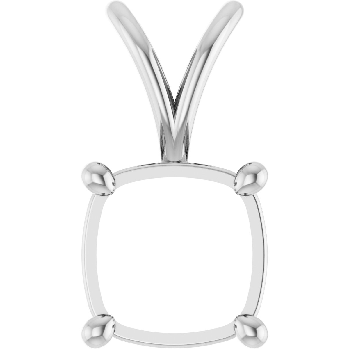 Cushion 4-Prong Pendant