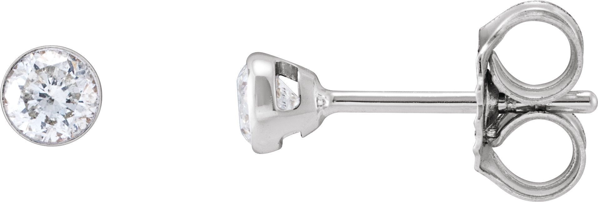 14K White 1/4 CTW Natural Diamond Ultra Light Stud Earrings