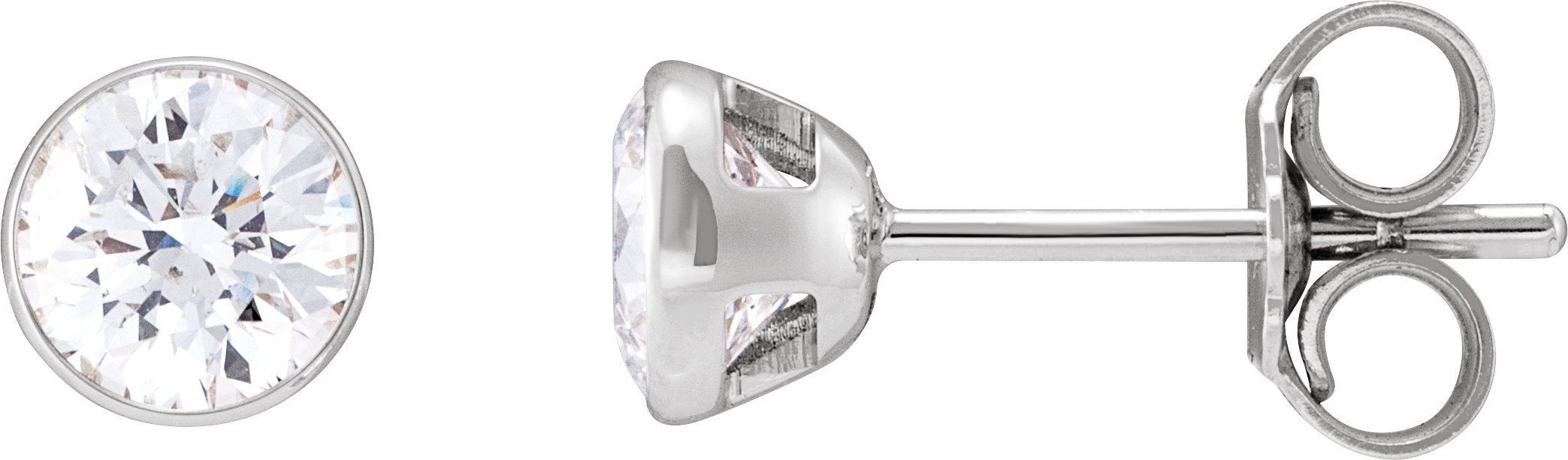 14K White 1 CTW Natural Diamond Ultra Light Stud Earrings