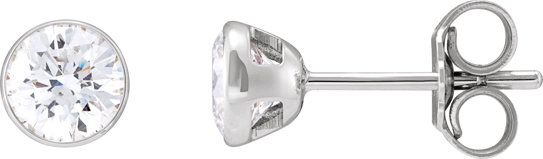 14K White 1 CTW Natural Diamond Ultra-Lightweight Stud Earrings