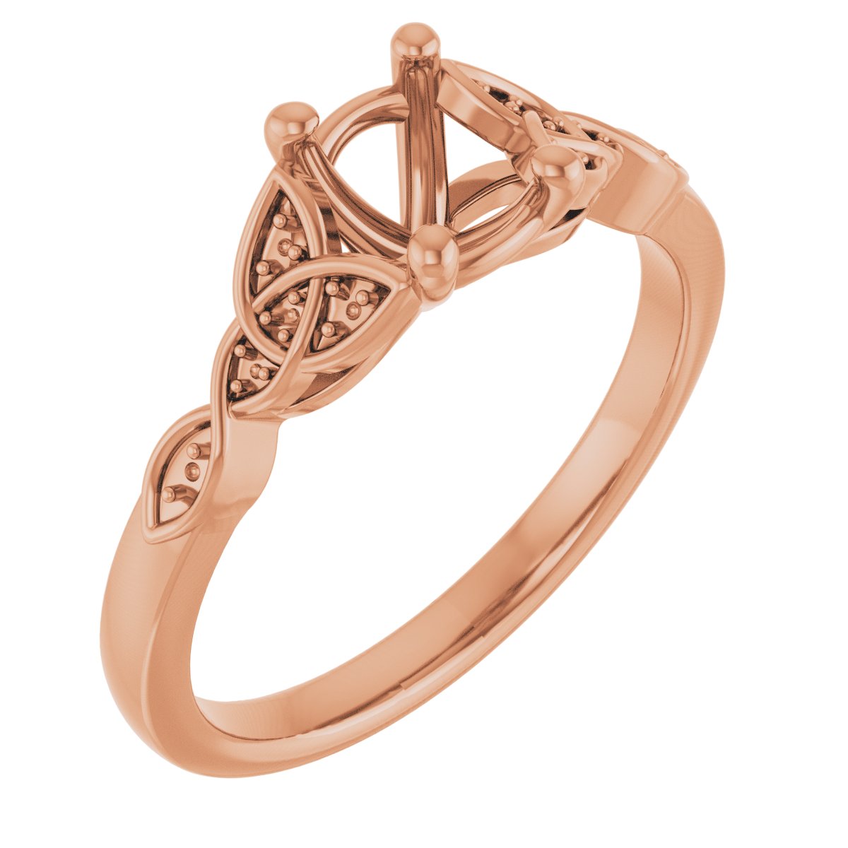 Accented Celtic-Inspired Engagement Ring or Band