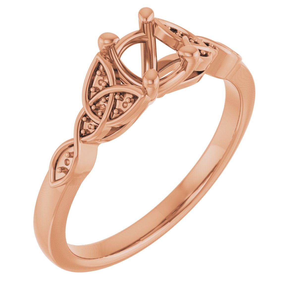 Accented Celtic-Inspired Engagement Ring or Band