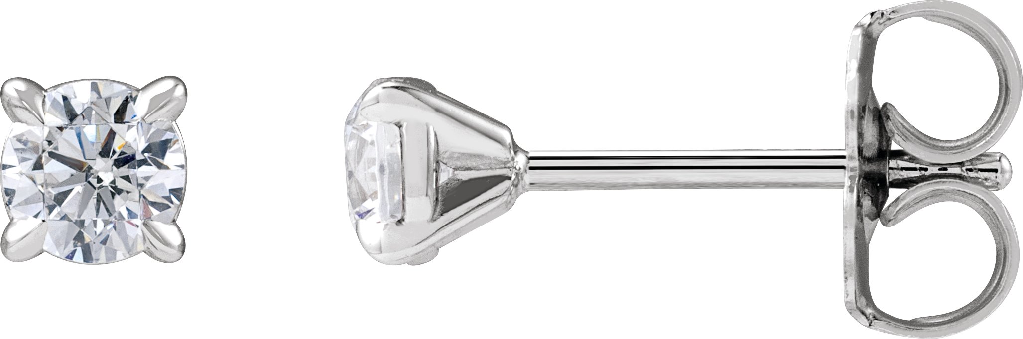 Round Cocktail-Style Stud Earrings
