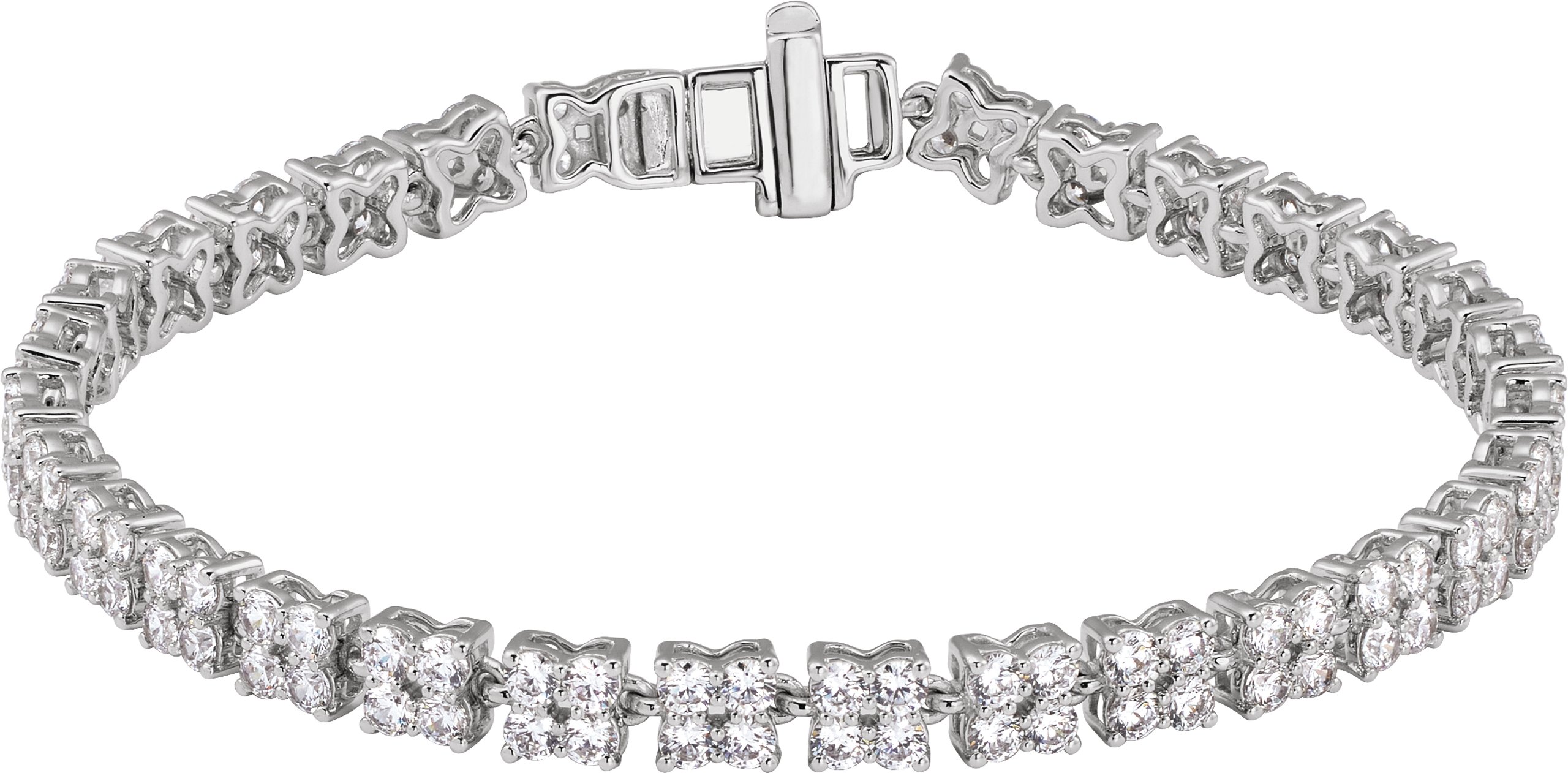 14K White 5 1/3 CTW Lab-Grown Diamond Line 7 1/4 Bracelet