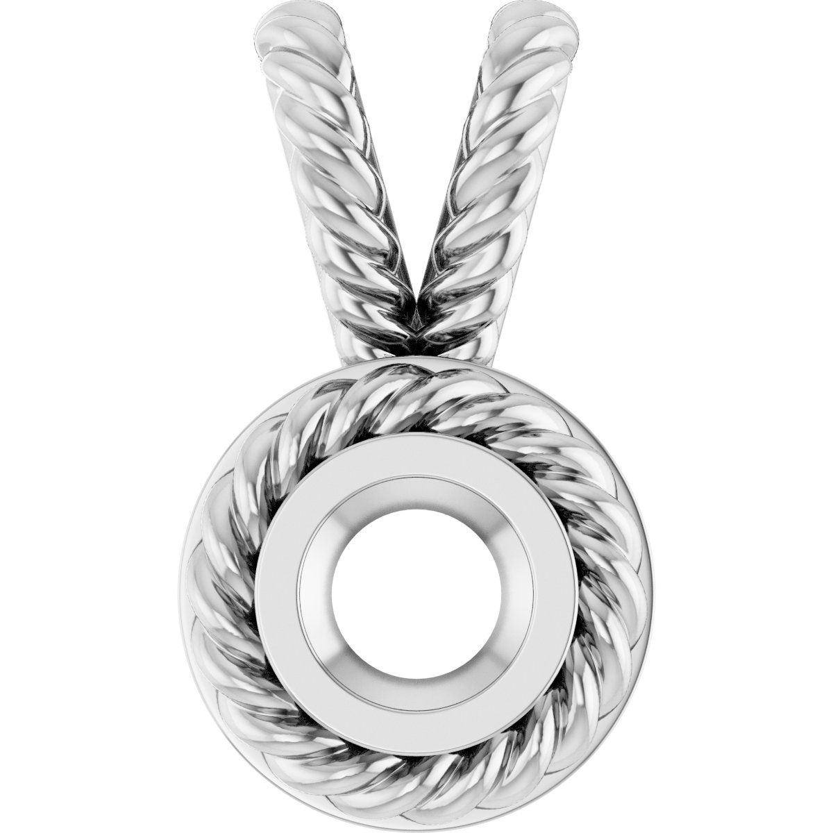 Rope Bezel-Set Solitaire Pendant