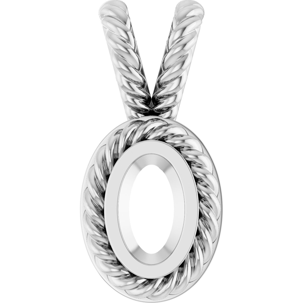 Rope Bezel-Set Solitaire Pendant