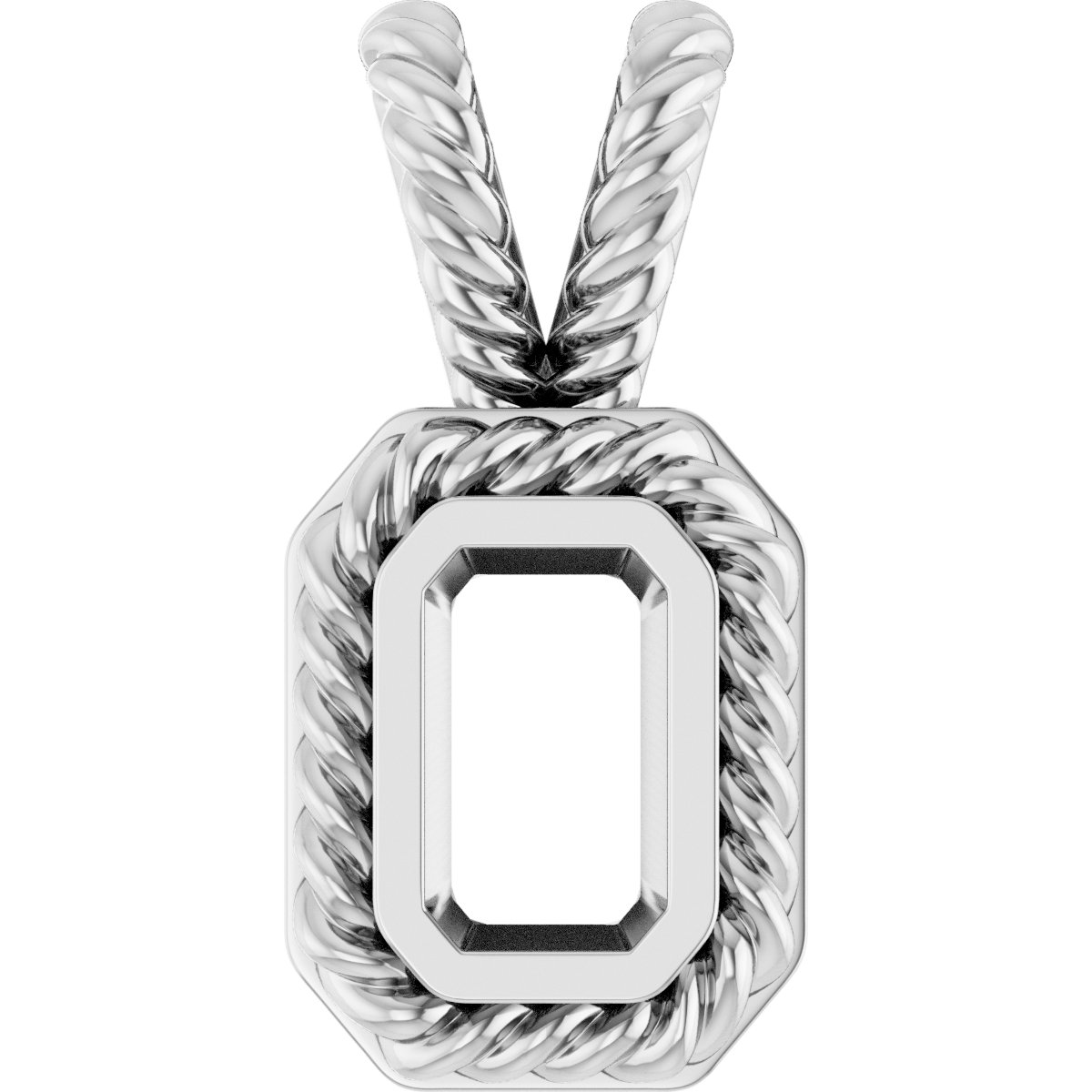 Rope Bezel-Set Solitaire Pendant
