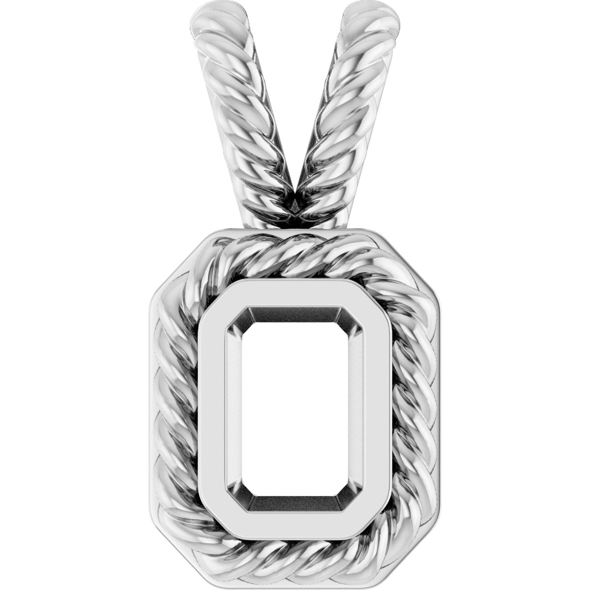 Rope Bezel-Set Solitaire Pendant