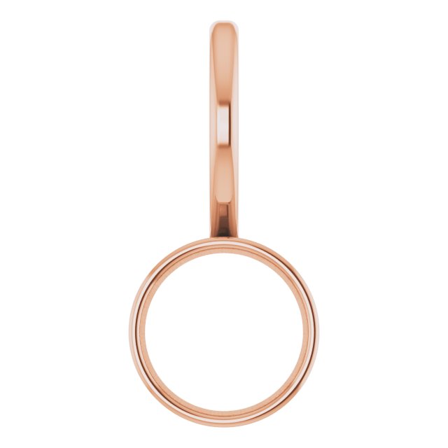 14K Rose 5.5 mm Round Solitaire Charm/Pendant Mounting