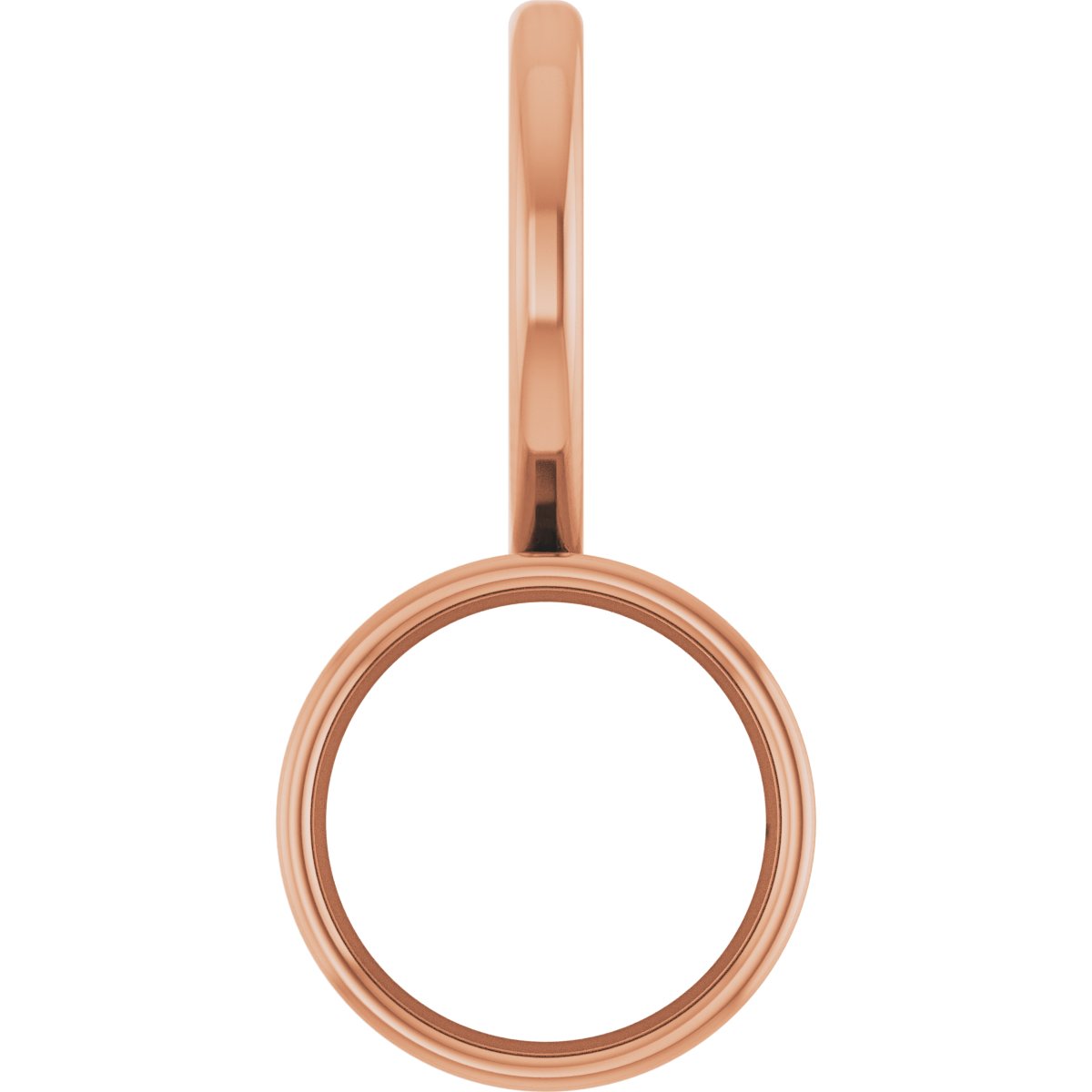 14K Rose 6 mm Round Solitaire Charm/Pendant Mounting