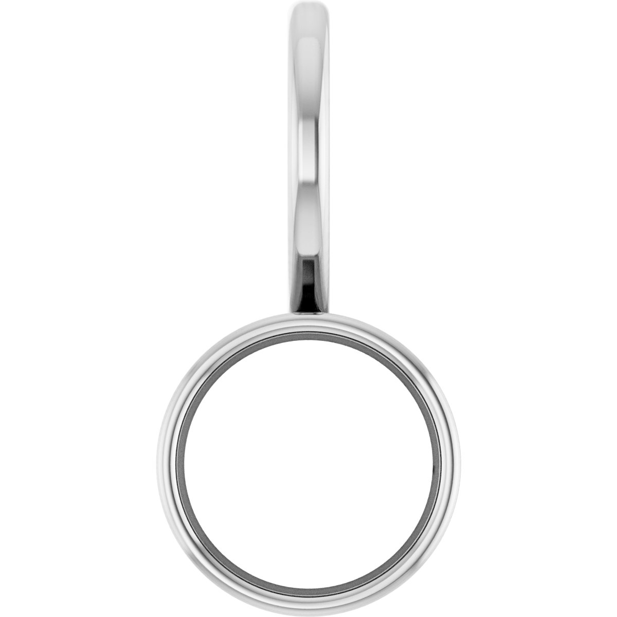 Platinum 6 mm Round Solitaire Charm/Pendant Mounting
