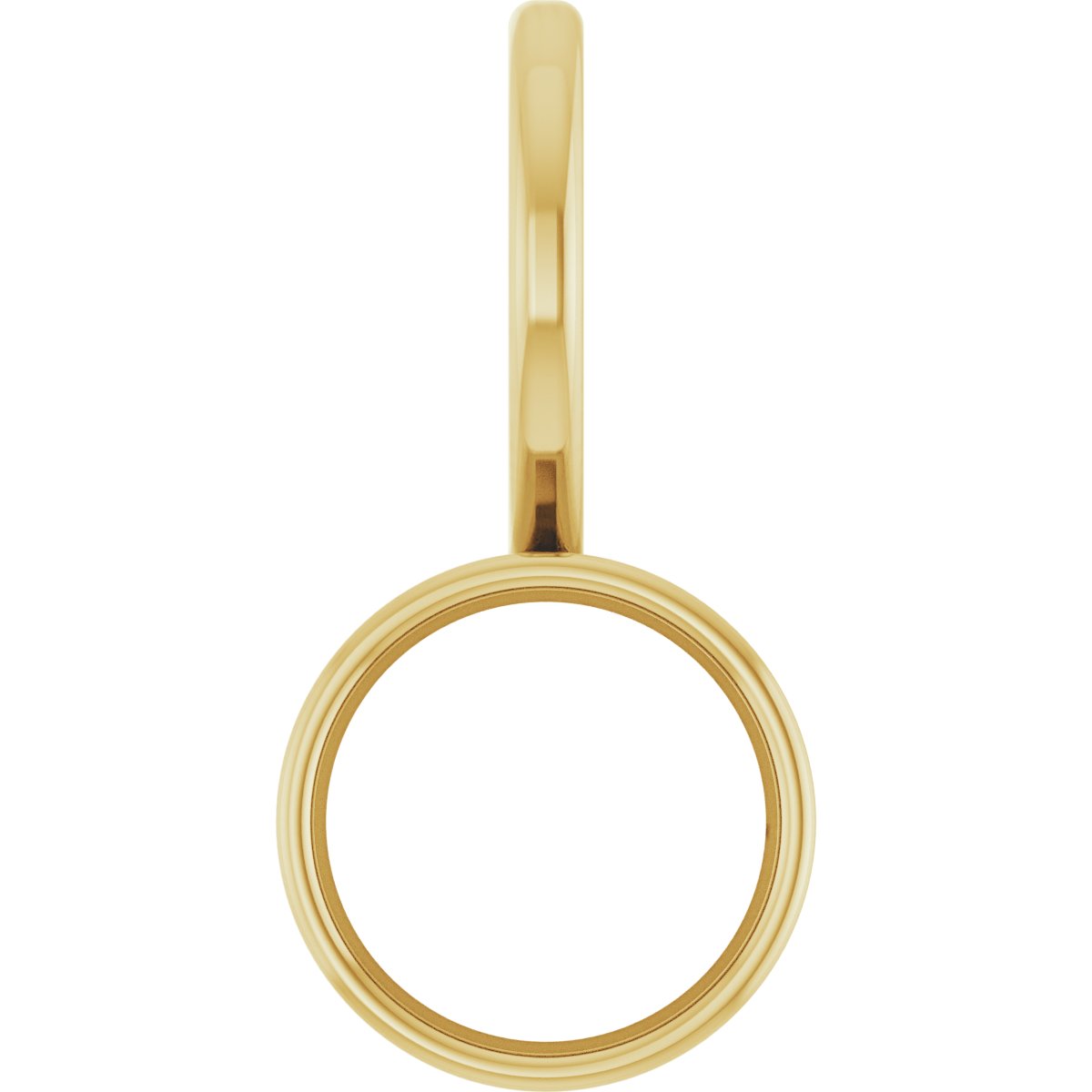 14K Yellow 6 mm Round Solitaire Charm/Pendant Mounting