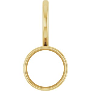 14K Yellow 6 mm Round Solitaire Charm/Pendant Mounting