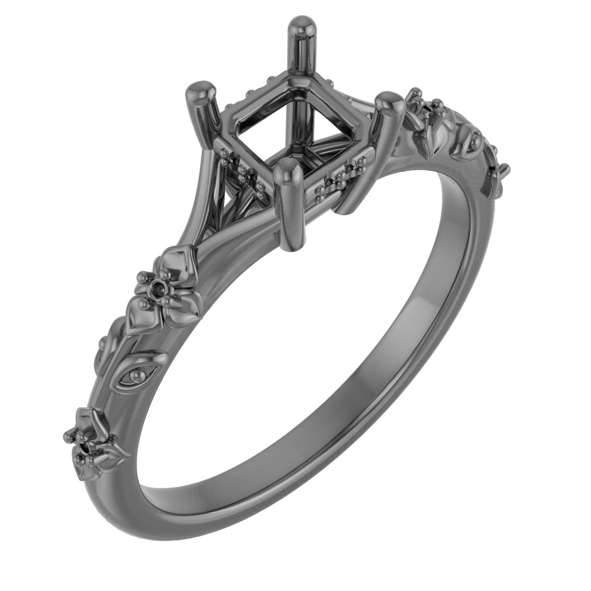 6 mm Cushion Engagement Ring Mounting
