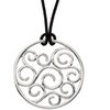 Sterling Silver .167 CTW Diamond Pendant on 18 inch Leather Cord Ref. 2529600