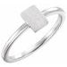 Sterling Silver 7x5 mm Rectangle Signet Ring