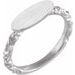 Platinum 13x5.5 mm Oval Signet Ring