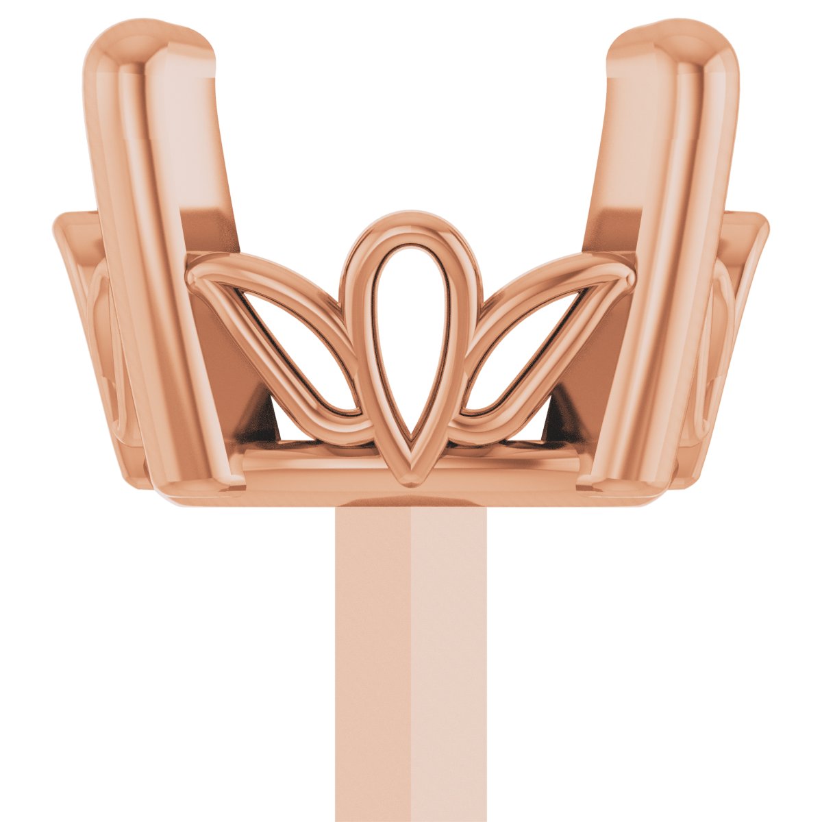 4-Prong Tapered Scroll Peg Setting