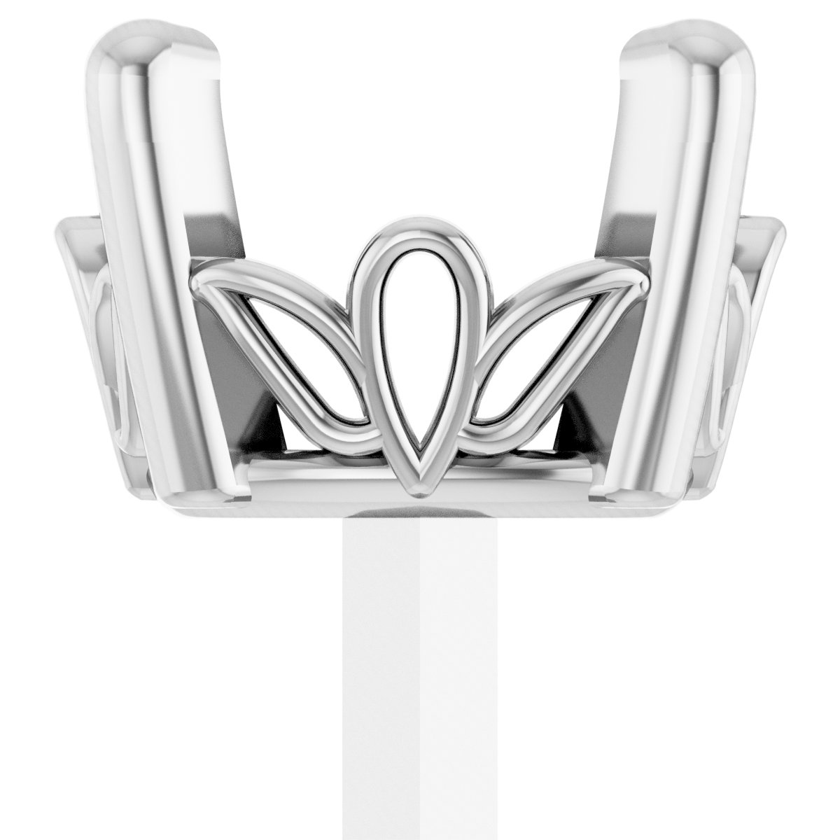 4-Prong Tapered Scroll Peg Setting