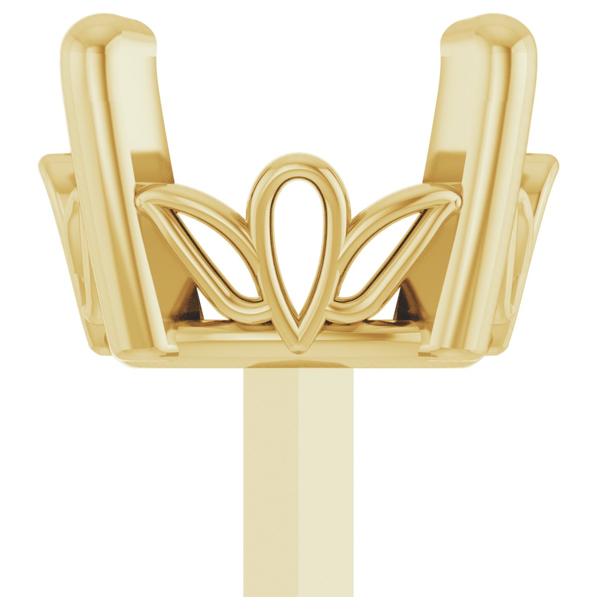 4-Prong Tapered Scroll Peg Setting