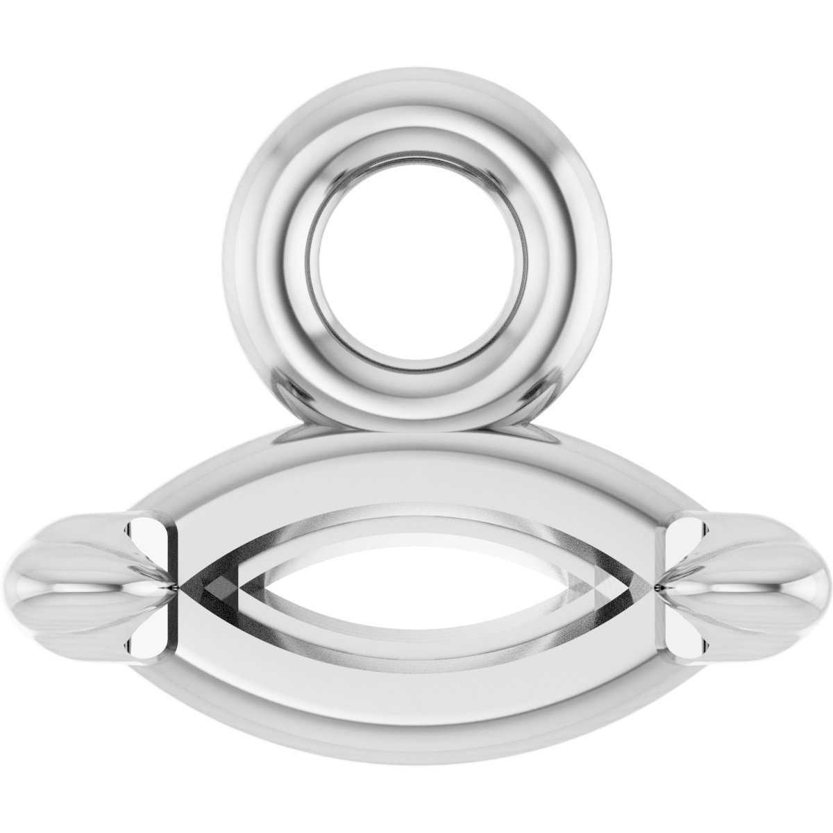 Marquise 2-Prong Claw Dangle
