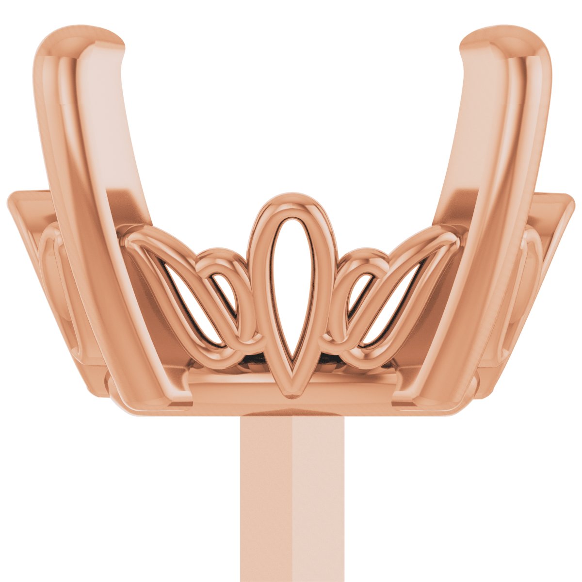 4-Prong Tapered Scroll Peg Setting
