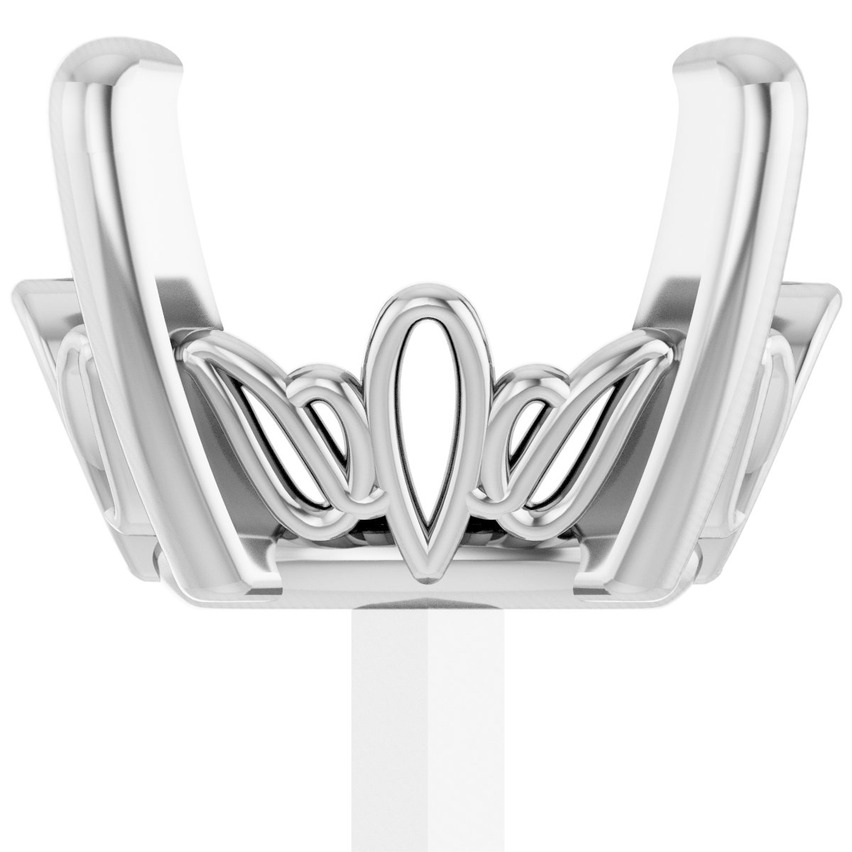 4-Prong Tapered Scroll Peg Setting