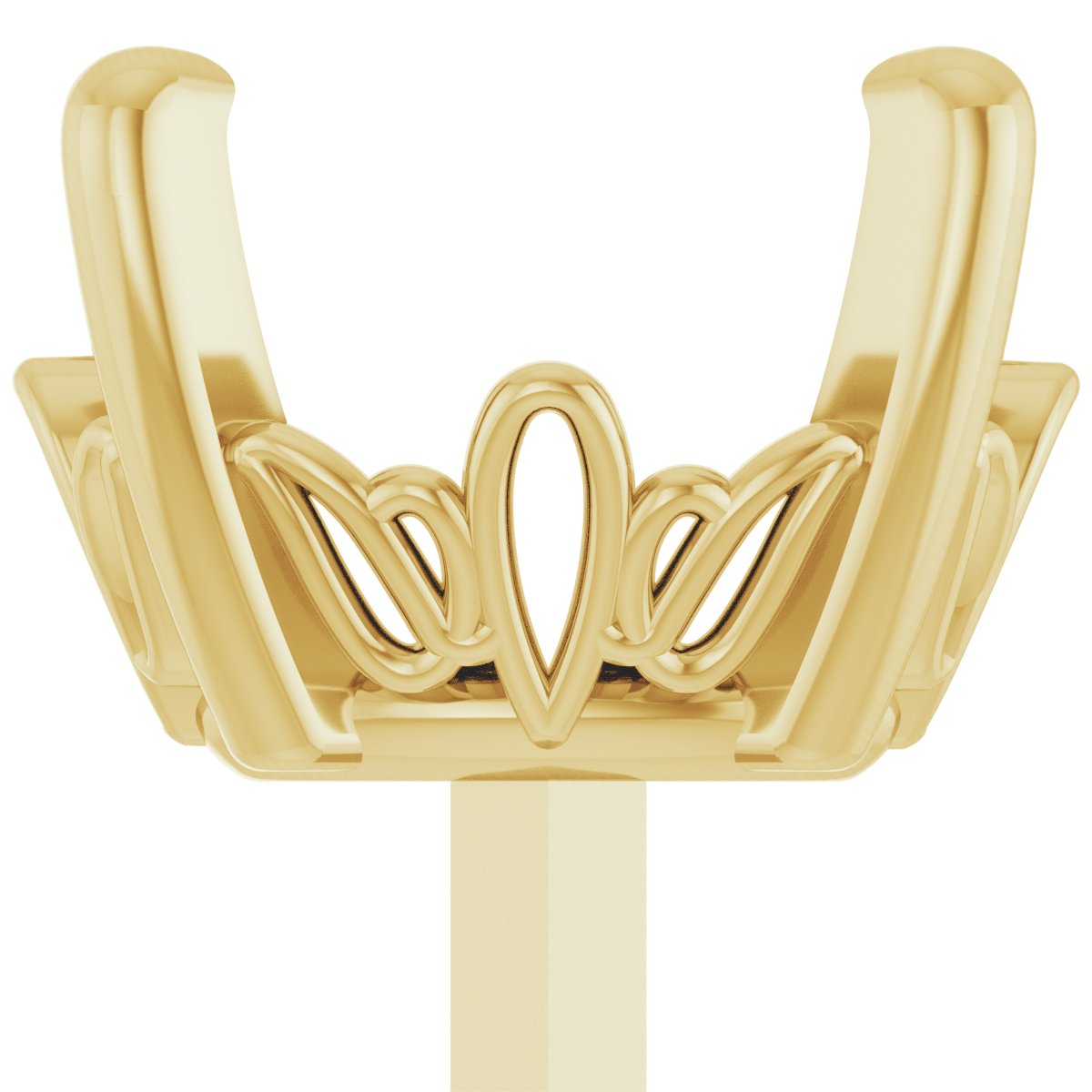 4-Prong Tapered Scroll Peg Setting