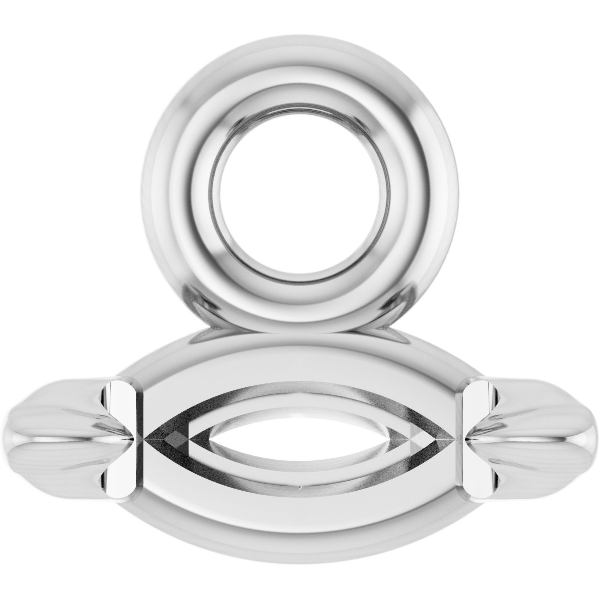 Marquise 2-Prong Claw Dangle