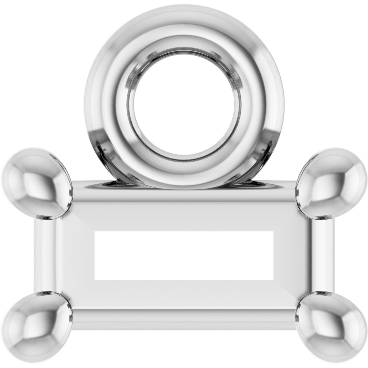 Round 4-Prong Basket Dangle