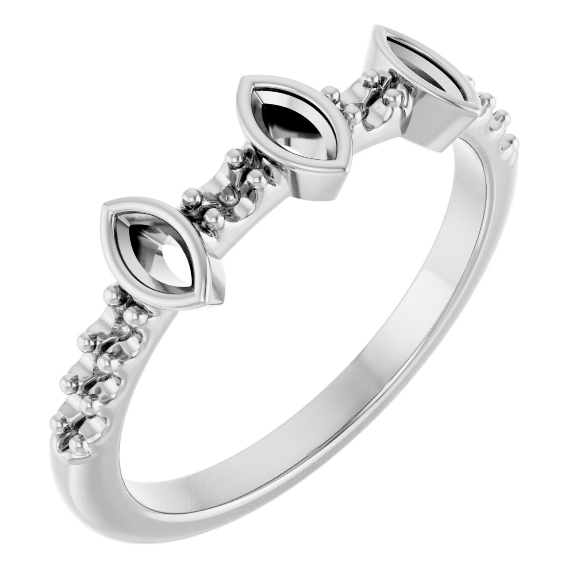 Accented Three-Stone Anniversary Band