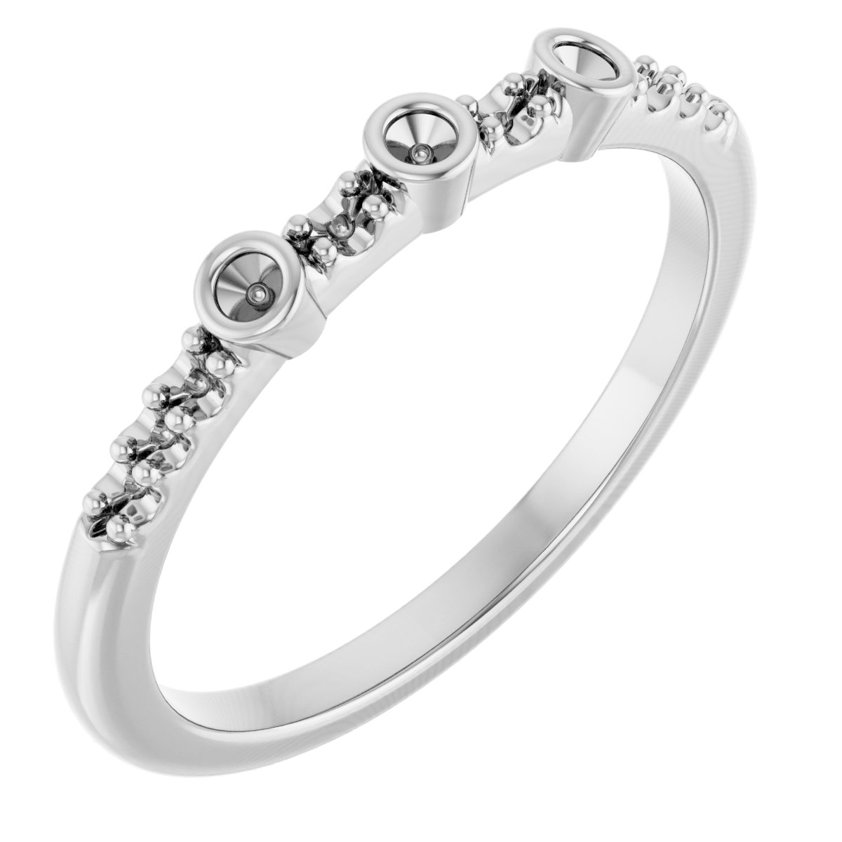 Accented Three-Stone Anniversary Band