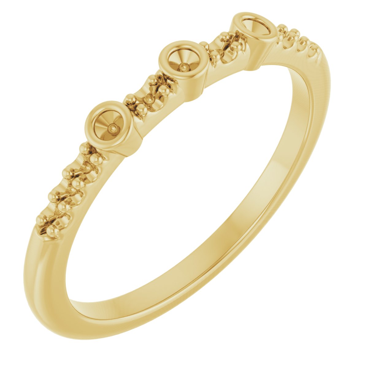 Accented Three-Stone Anniversary Band