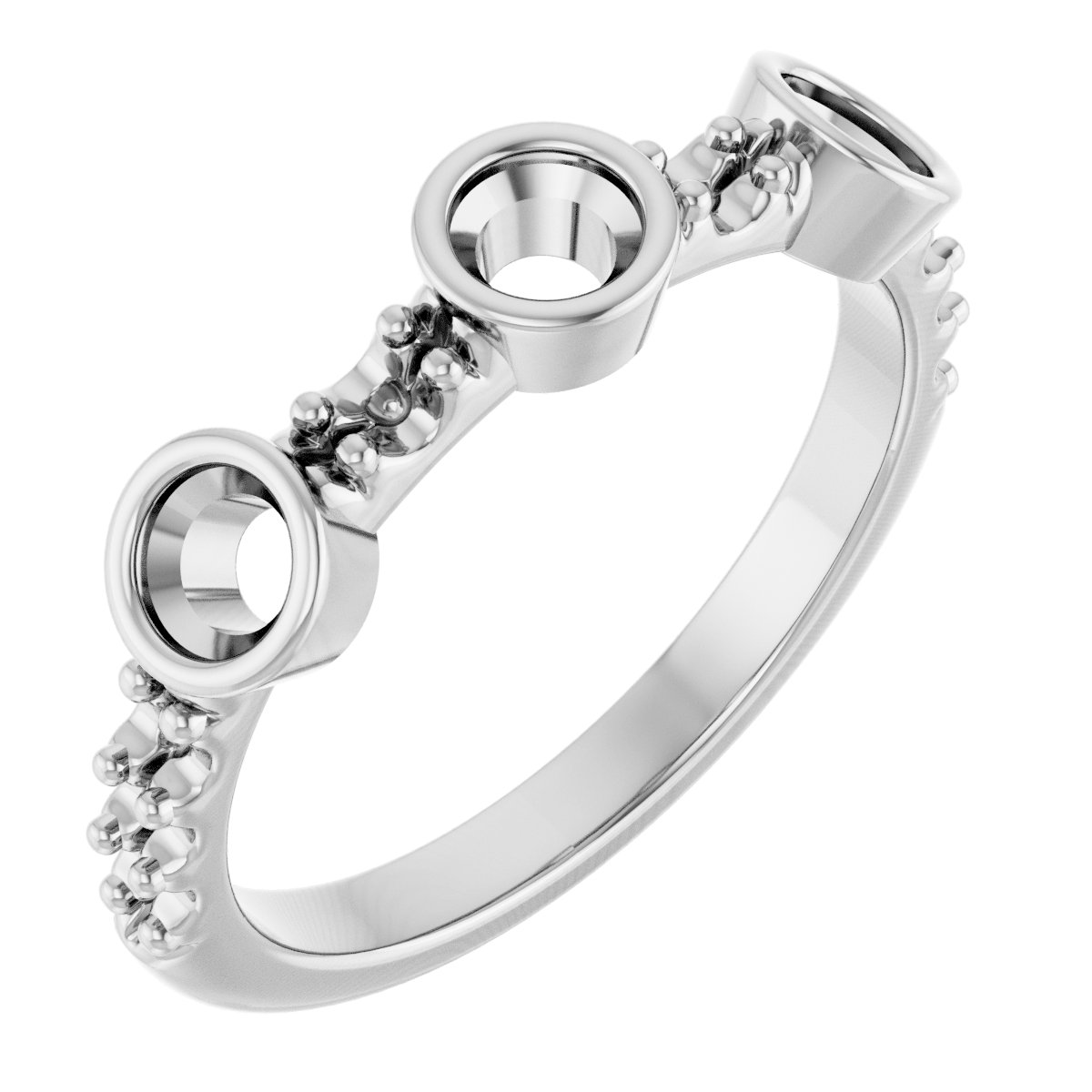 Accented Three-Stone Anniversary Band