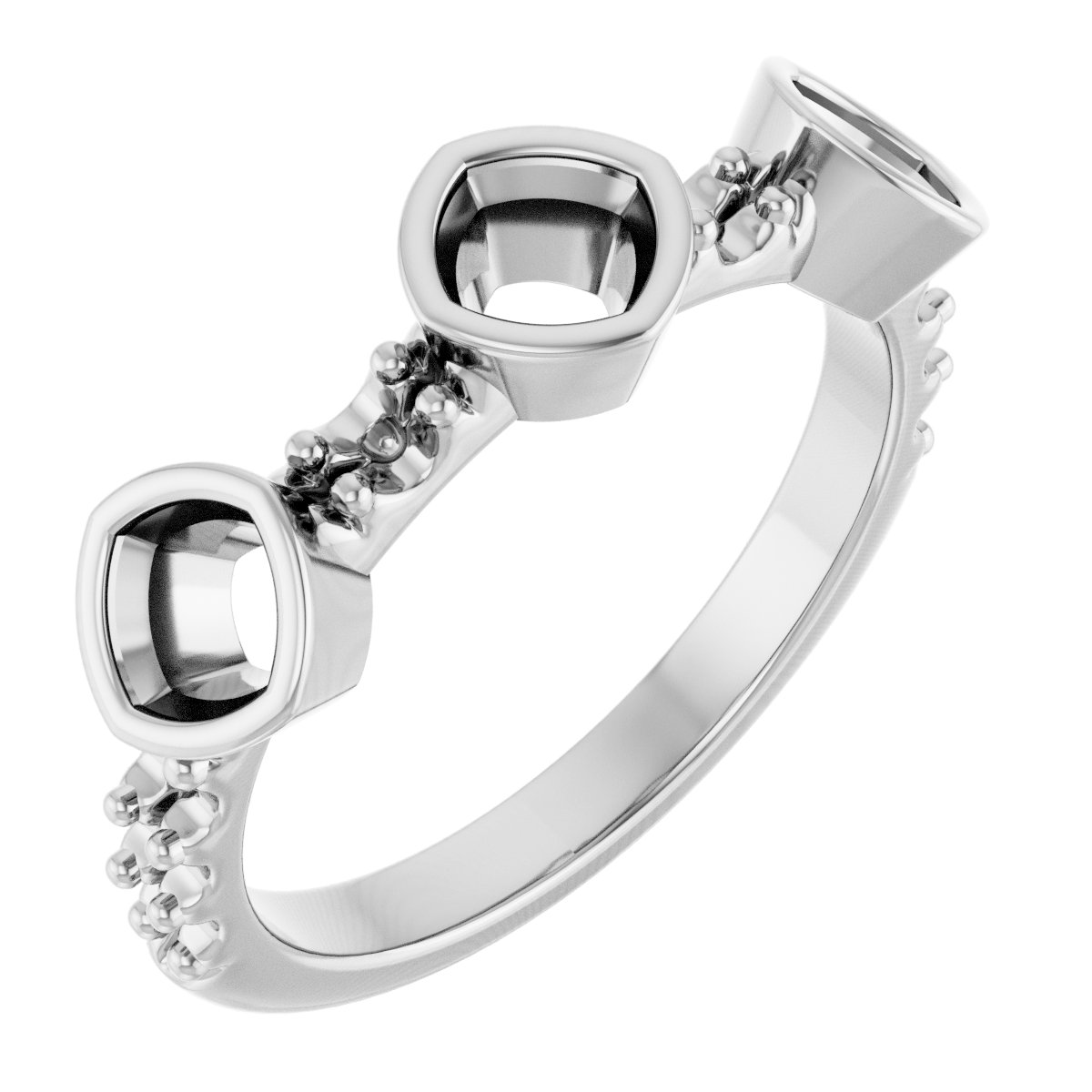 Accented Three-Stone Anniversary Band