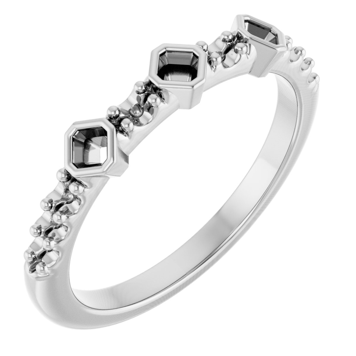 Accented Three-Stone Anniversary Band