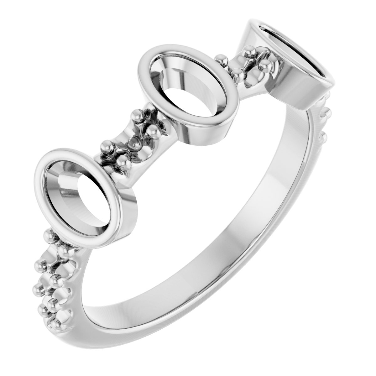 Accented Three-Stone Anniversary Band