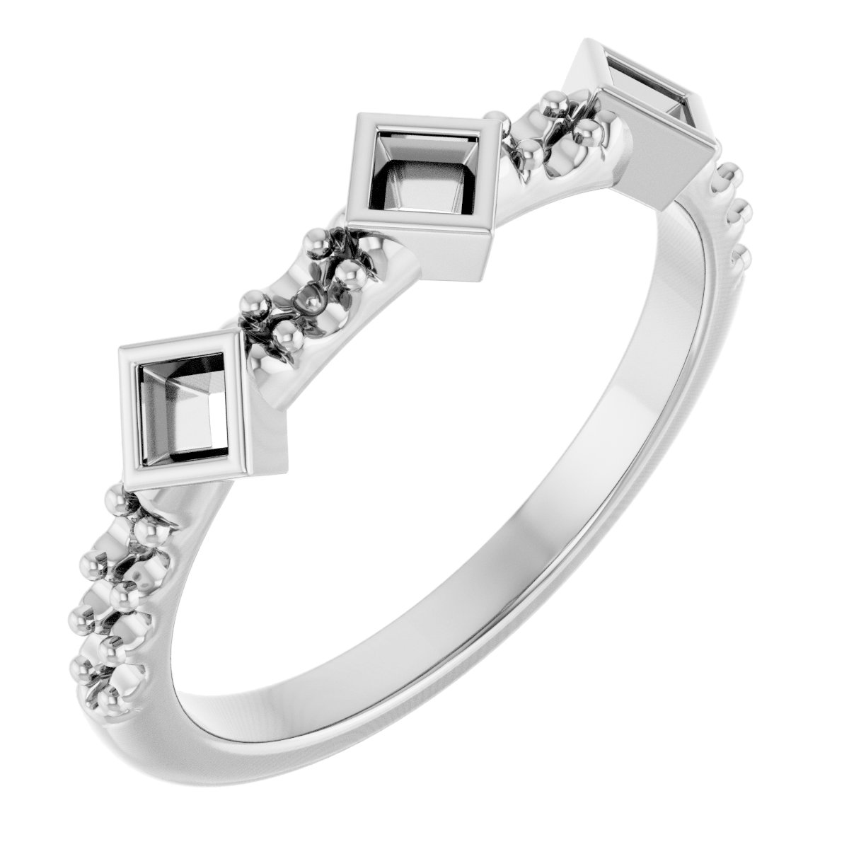 Accented Three-Stone Anniversary Band