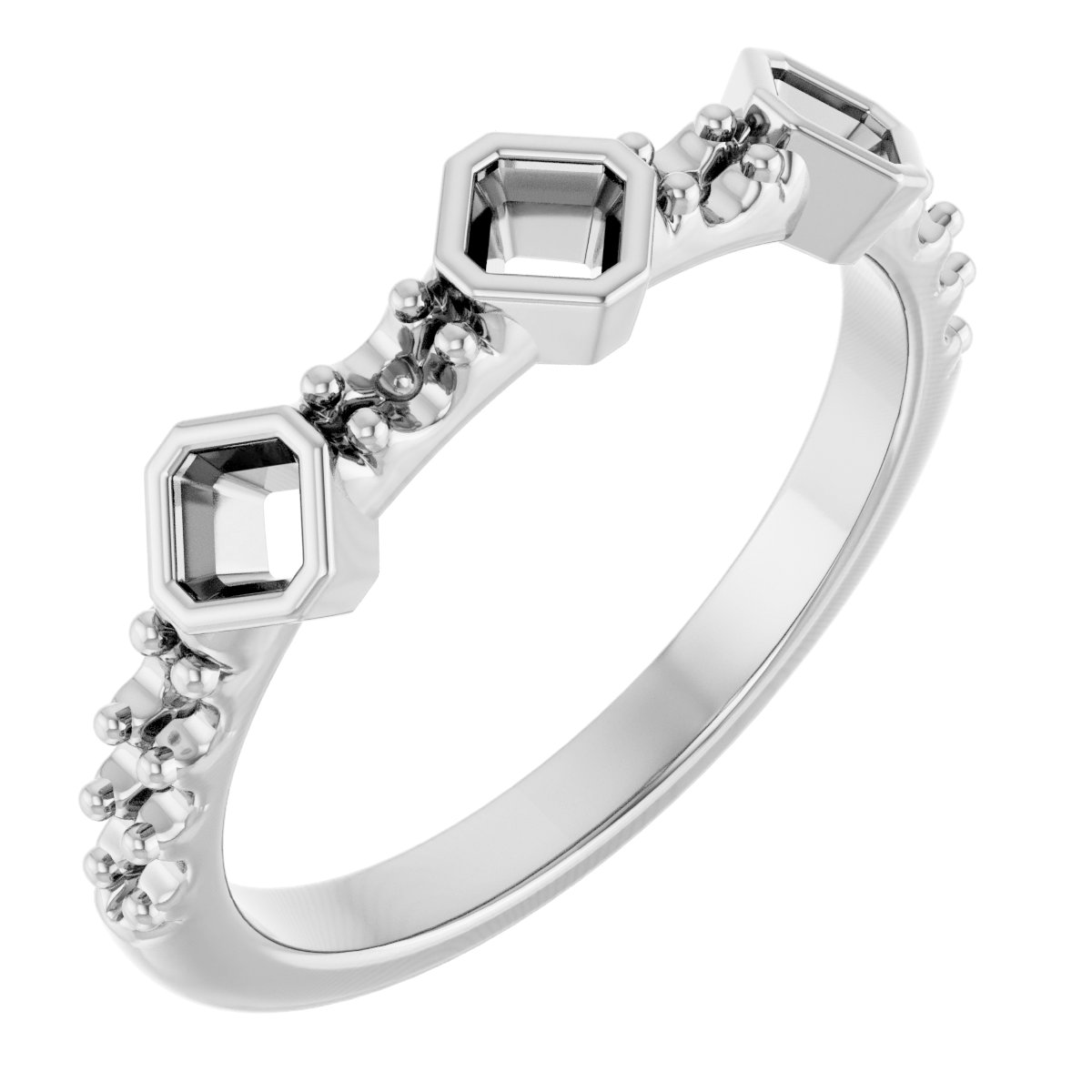 Accented Three-Stone Anniversary Band
