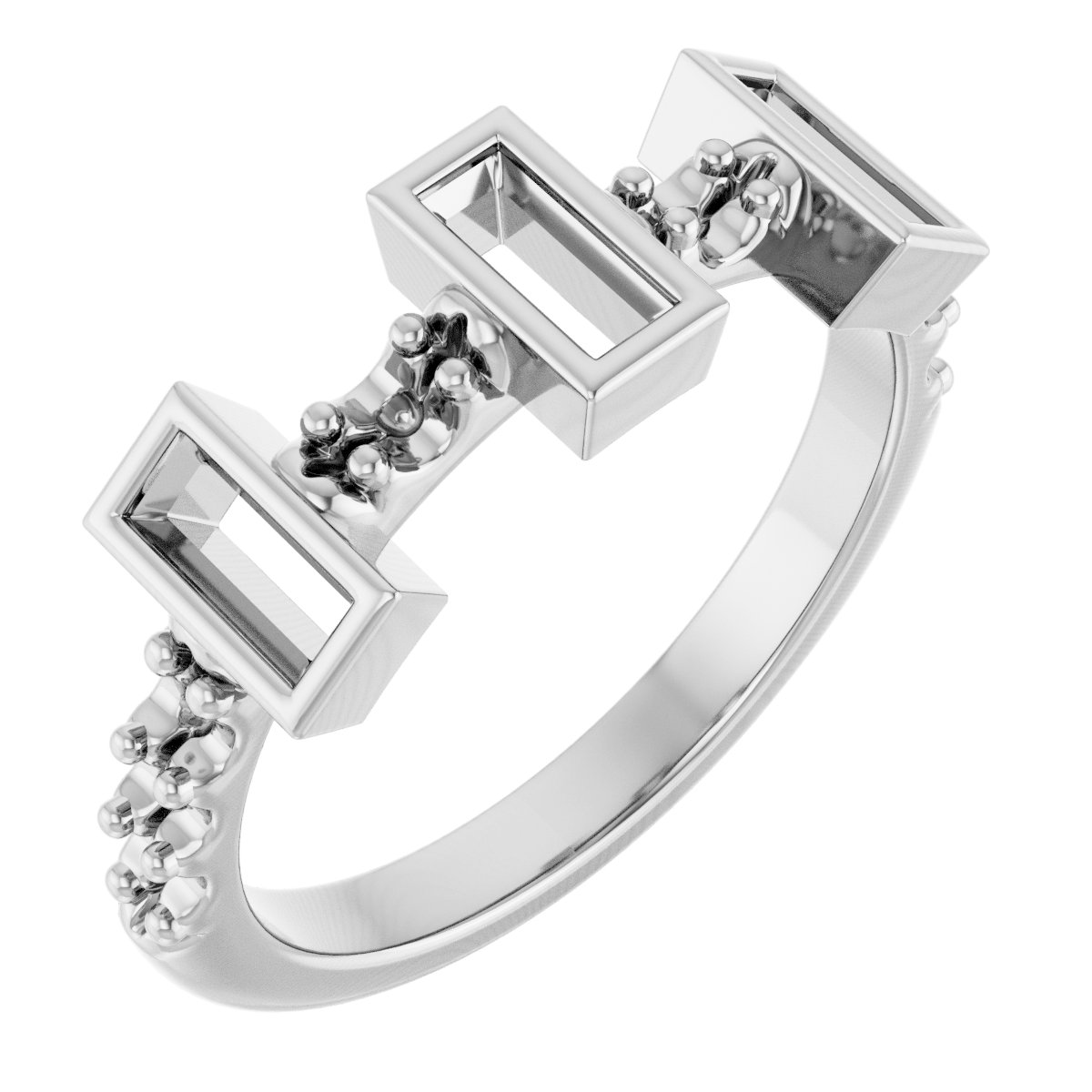 Accented Three-Stone Anniversary Band