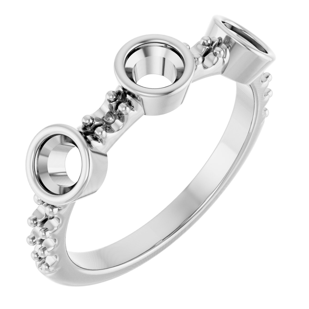 Accented Three-Stone Anniversary Band