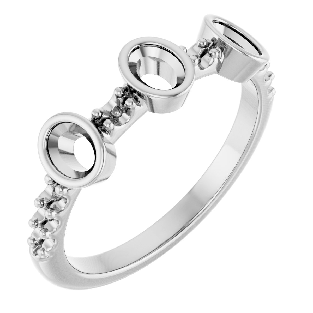 Accented Three-Stone Anniversary Band
