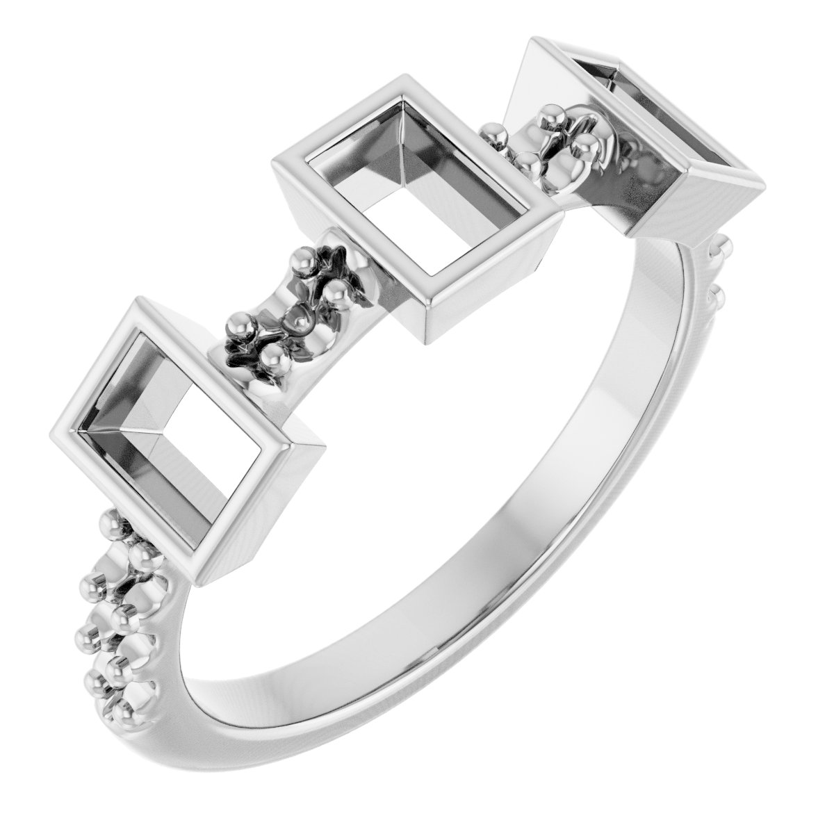 Accented Three-Stone Anniversary Band
