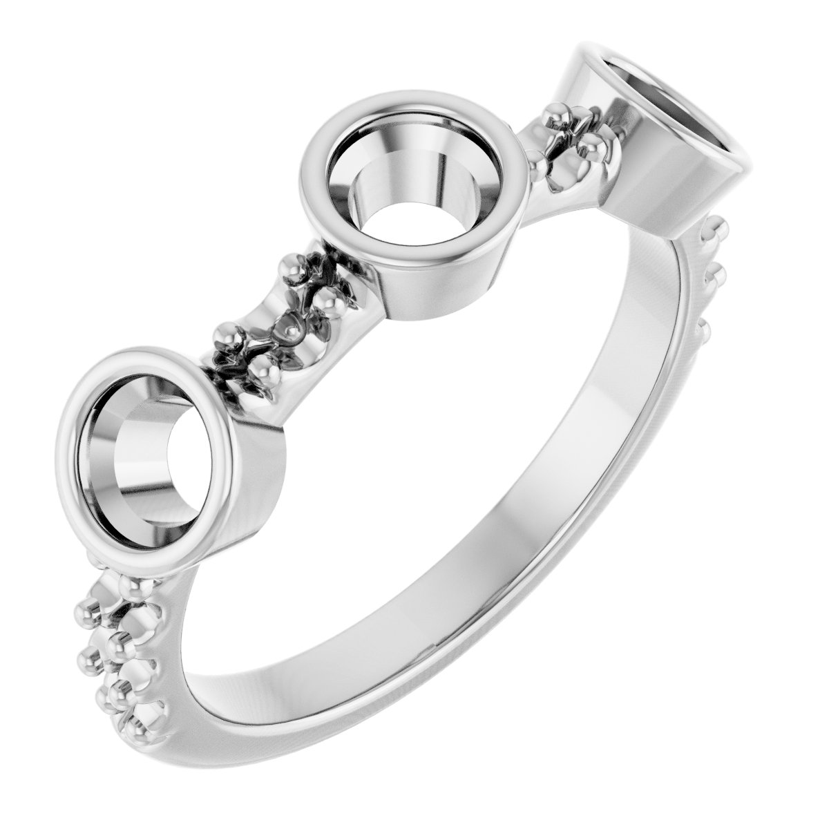 Accented Three-Stone Anniversary Band